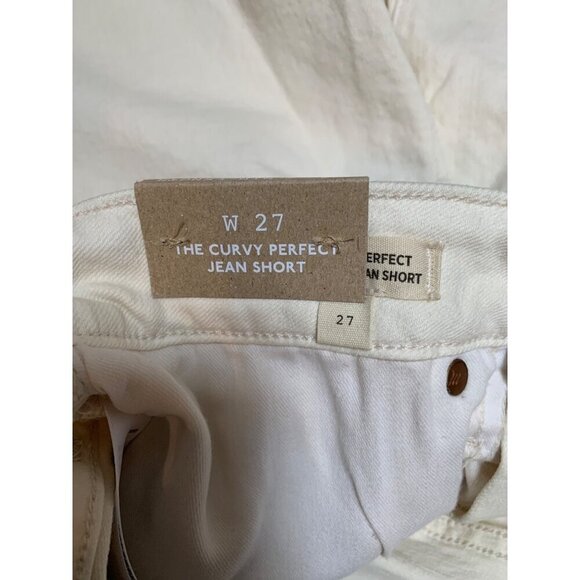 Madewell Curvy Perfect Jean Shorts W27 White - Picture 5 of 5